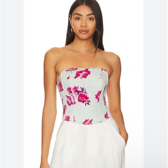 NWT FAVORITE DAUGHTER THE LANAI TOP Summer Peony size 12 - Picture 2 of 10